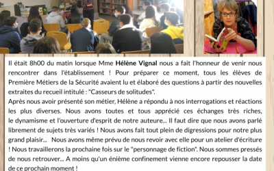 Rencontre avec Hélène Vignal !